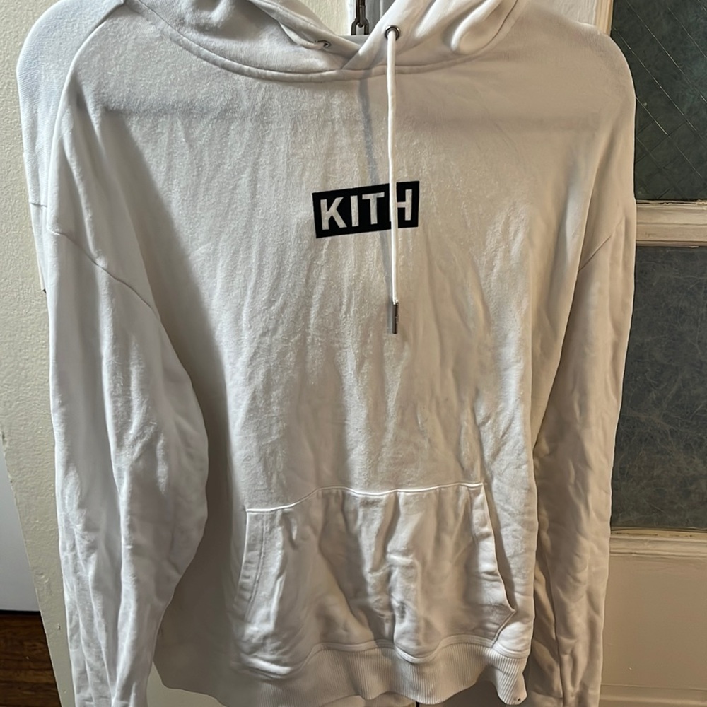 Kith white box logo hoodie